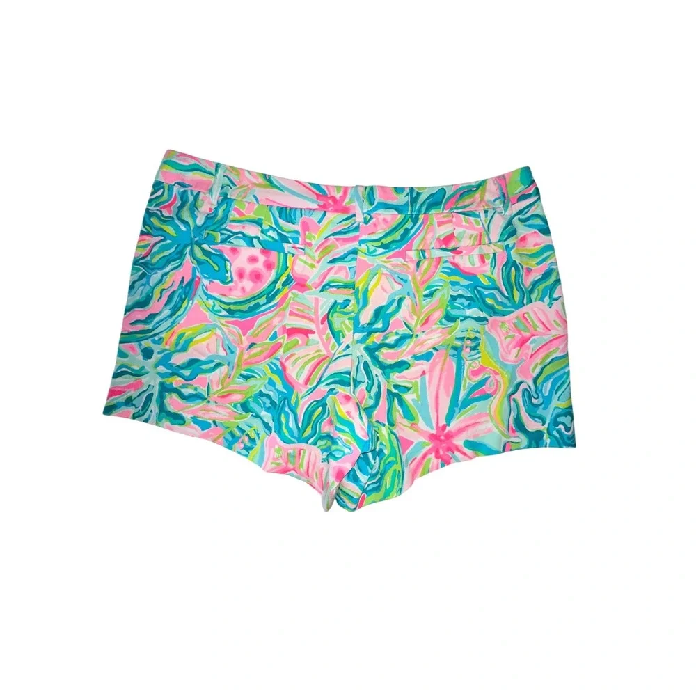 Lilly‎ Pulitzer Callahan Knit Shorts One In A Mellon Stretch Size 14